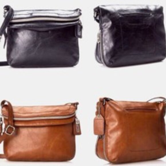 Relic Fossil Cross Body Expandable Messenger Bags Choose Cognac (Brown) or Black - Picture 3 of 8